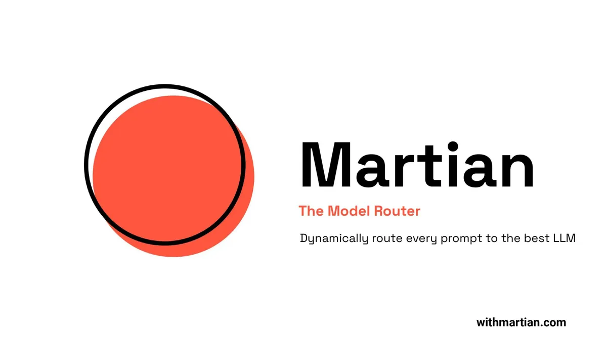 The pitch deck AI startup Martian used to raise $9 million in funding · slide 1