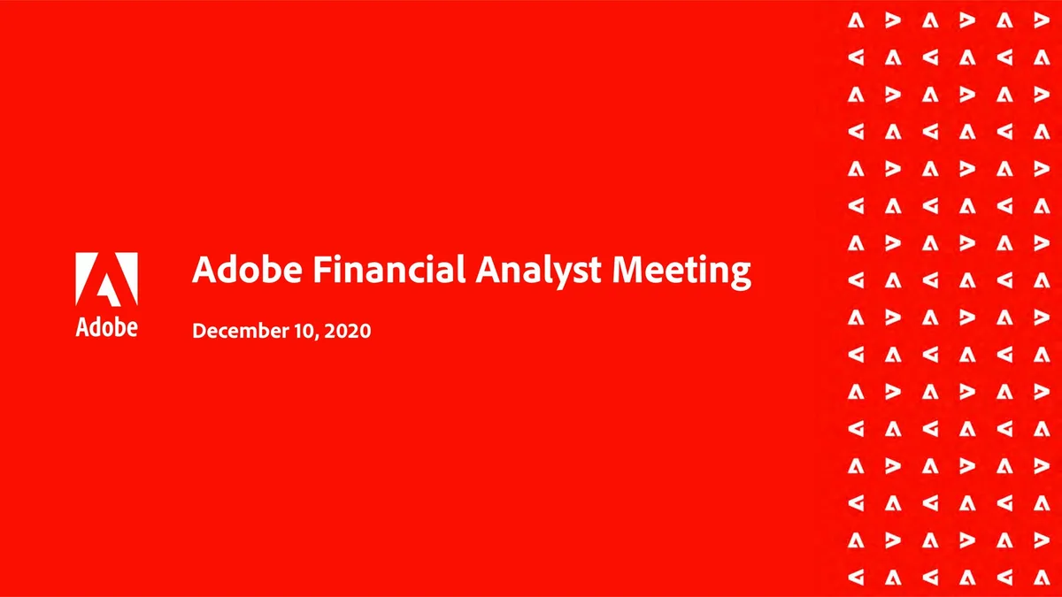 Adobe | Investor Day Presentation Deck | 139 slides · slide 1