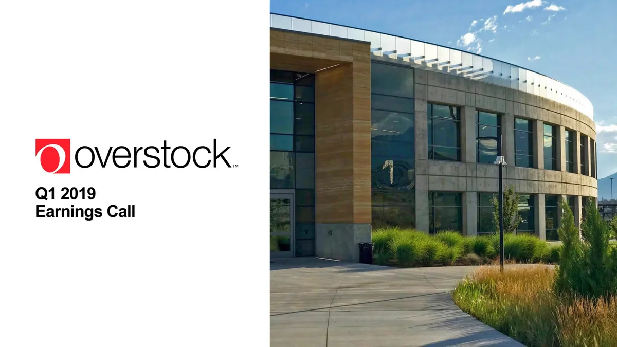Overstock | Results Presentation Deck | 42 slides · slide 1