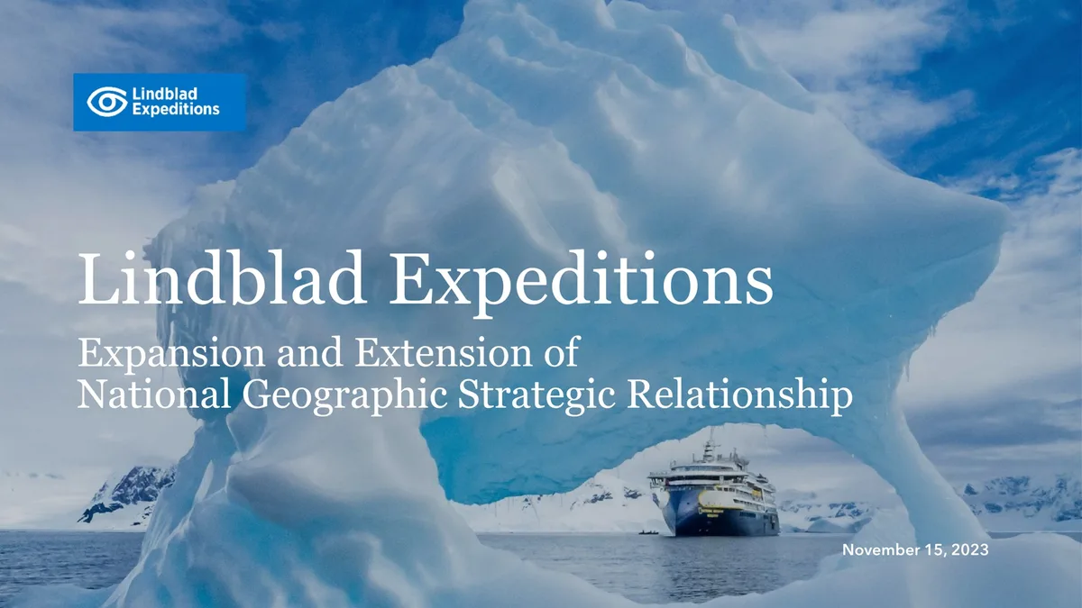 Lindblad | Investor Presentation Deck | 13 slides · slide 1