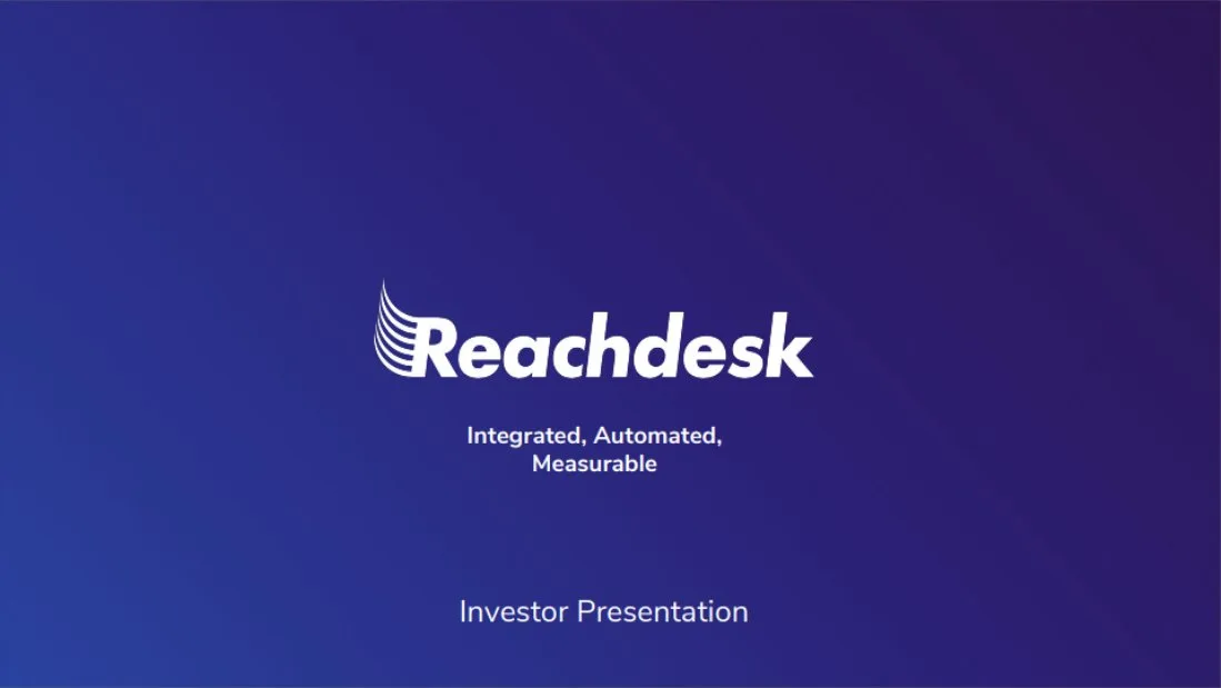 Corporate gifting platform Reachdesk says it quadrupled its revenue since the start of the pandemic. Here's the pitch deck it used to raise a $6 million Series A. · slide 1