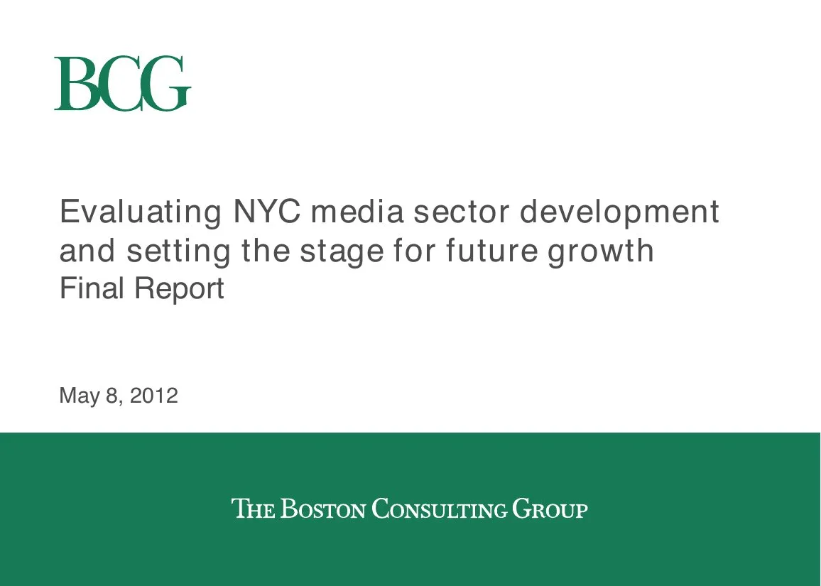 Evaluating NYC media sector · slide 1