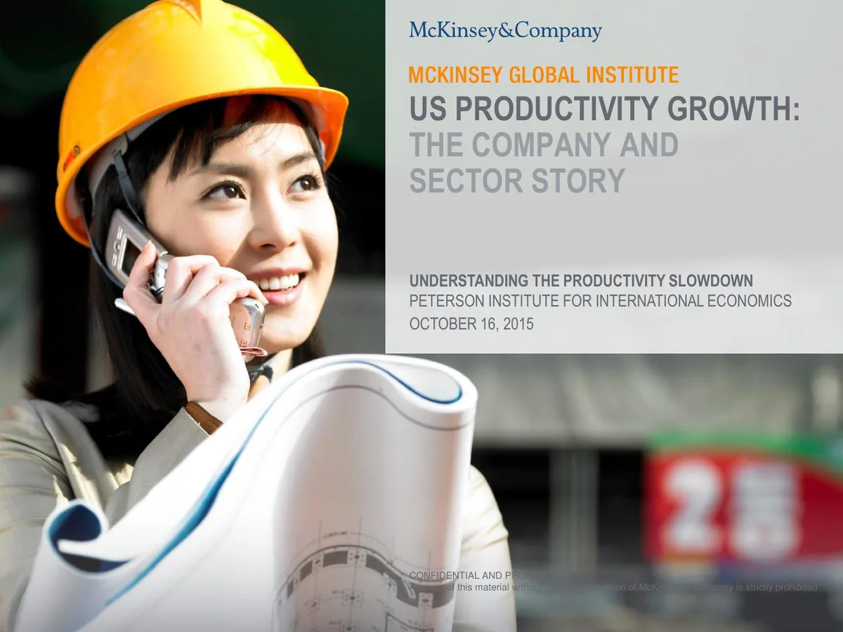 McKinsey US Productivity Growth The Company and Sector Story · slide 1