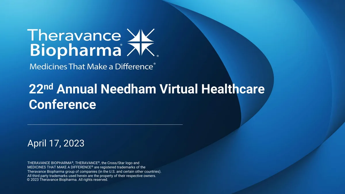 Theravance Biopharma | Investor Conference Presentation Deck | 32 slides · slide 1