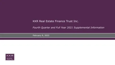 KKR Real Estate Finance Trust | Results Presentation Deck | 26 slides