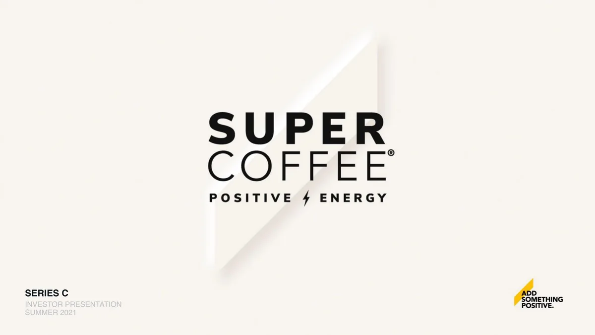 Here's the pitch deck the Super Coffee startup Kitu Life used to raise $106 million in three months · slide 1