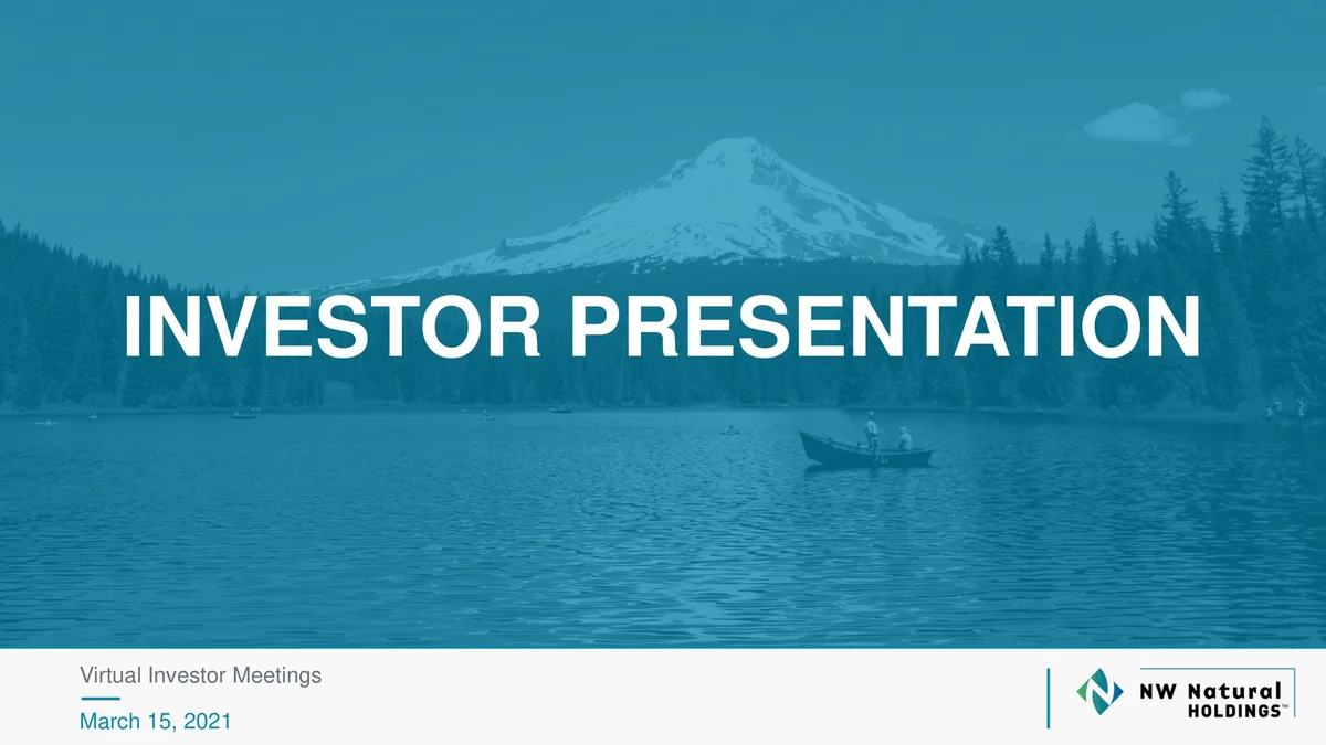 NW Natural Holdings | Investor Conference Presentation Deck | 56 slides · slide 1