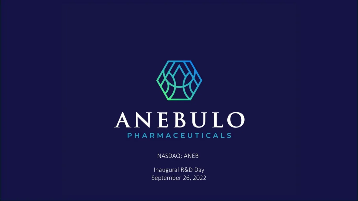 Anebulo Pharmaceuticals | Investor Day Presentation Deck | 53 slides · slide 1