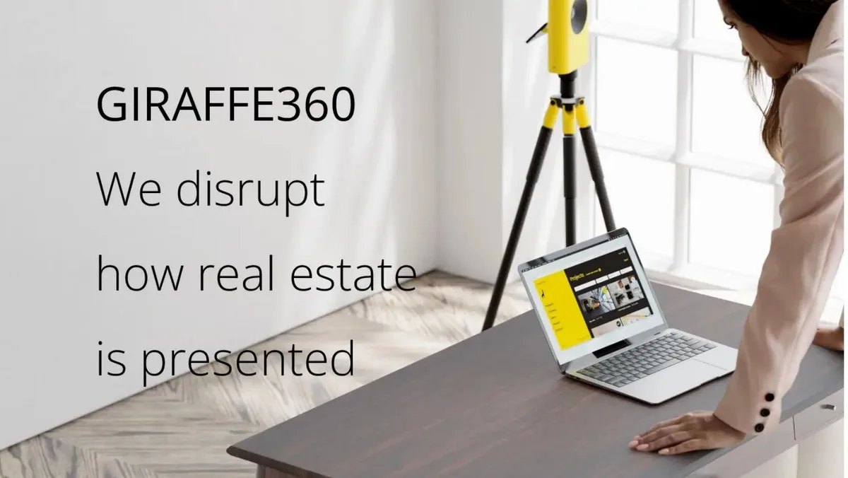 Pitch deck: Giraffe360 raised $16 million from Founders Fund · slide 1