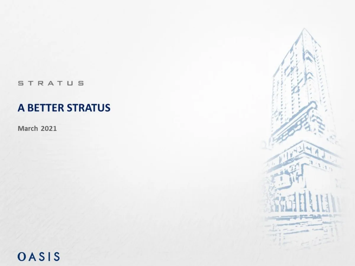Oasis Stratus Presentation March 2021 · slide 1