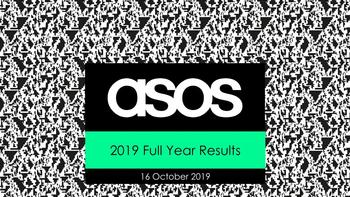 Asos | Results Presentation Deck | 26 slides · slide 1