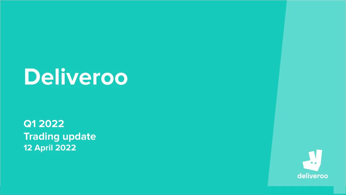 Deliveroo | Results Presentation Deck | 11 slides · slide 1