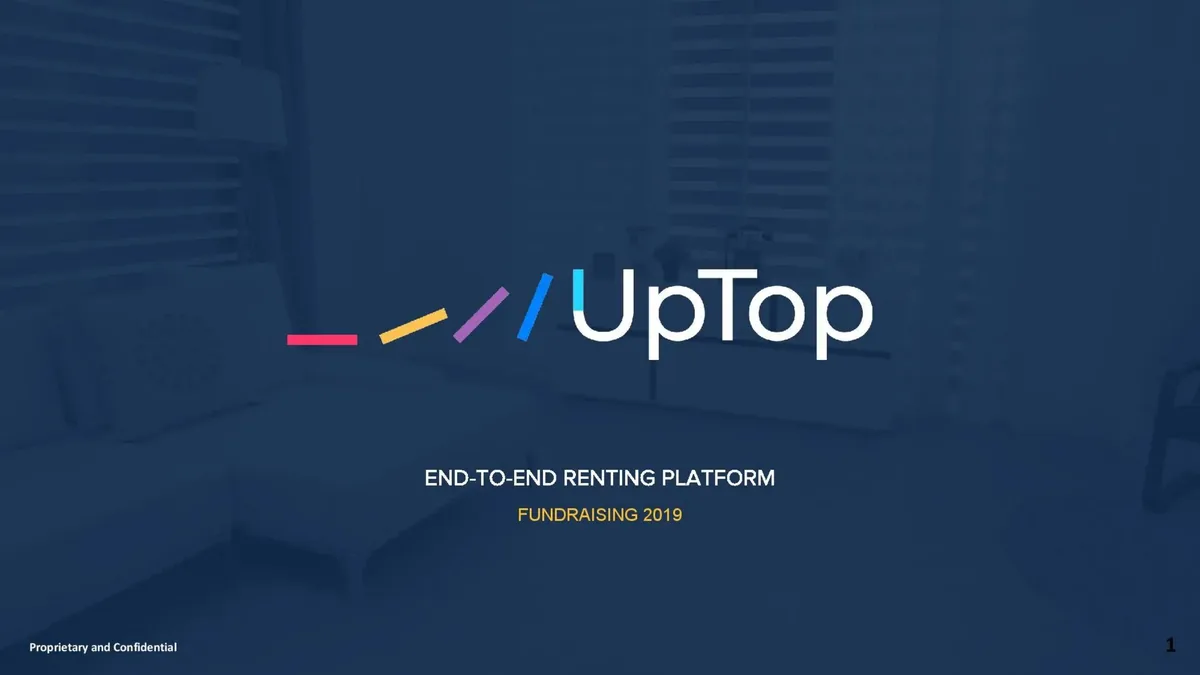 Here's the pitch deck a New York startup used to raise $5.5 million to expand its apartment-rental service · slide 1