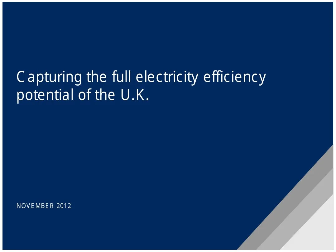 UK Electricity Efficiency Potential · slide 1