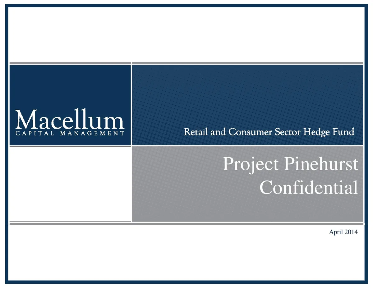 Macellum Perry Ellis Presentation April 2014 · slide 1
