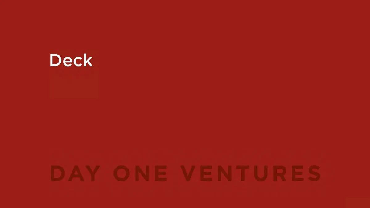 Day One Ventures VC Pitch Deck small · slide 1