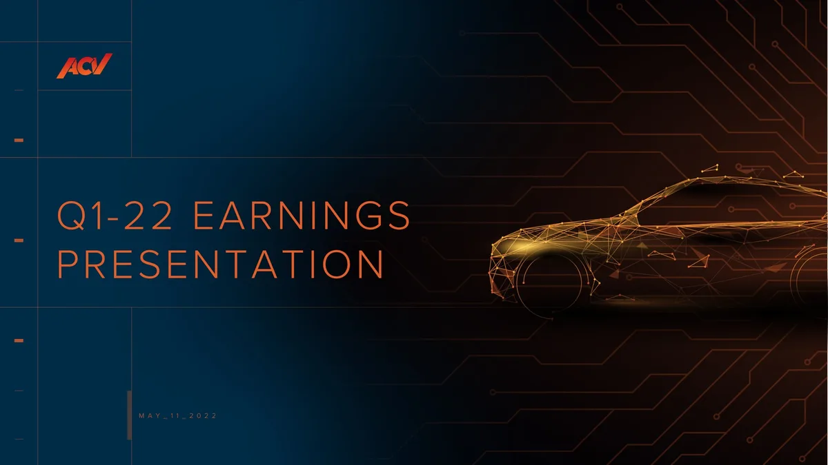 ACV Auctions | Results Presentation Deck | 34 slides · slide 1