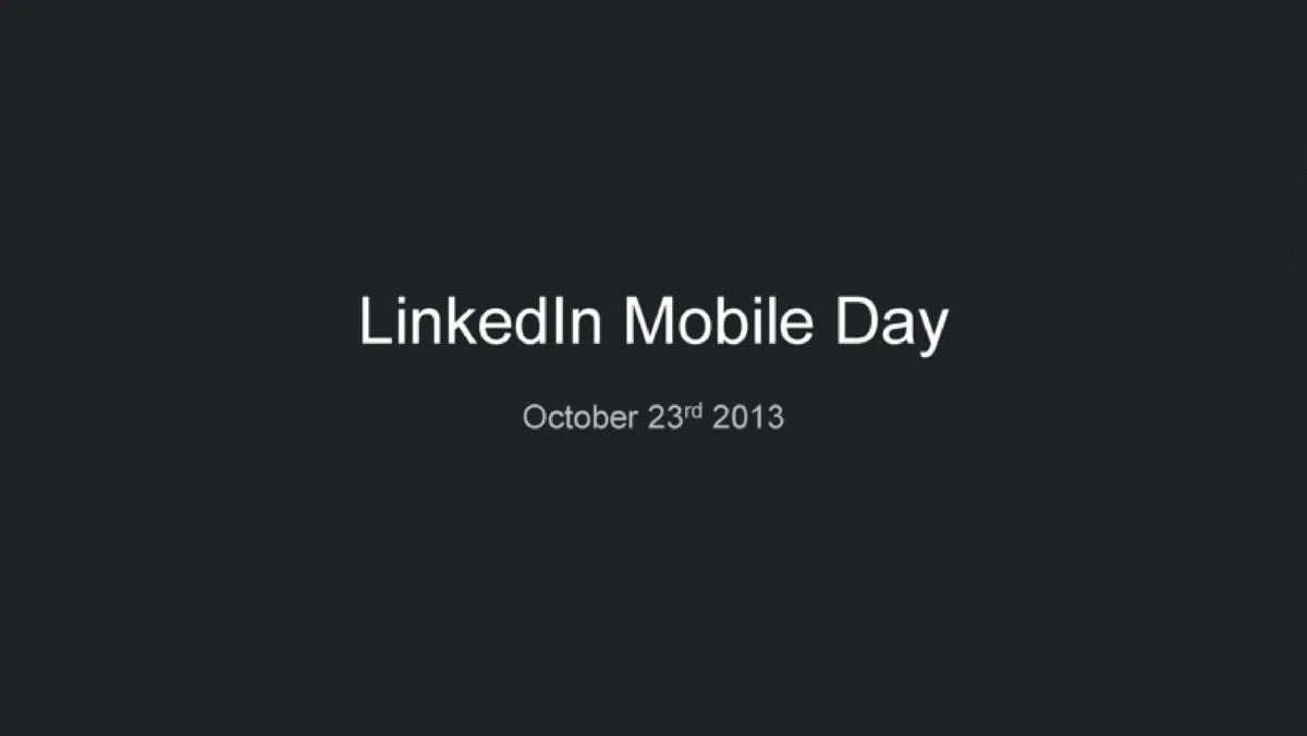 Linkedin | Investor Event Presentation Deck | 14 slides · slide 1