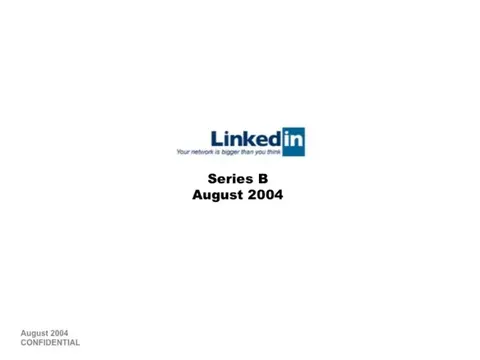 Reid Hoffman Startup Advice and LinkedIn Series B Pitch Deck