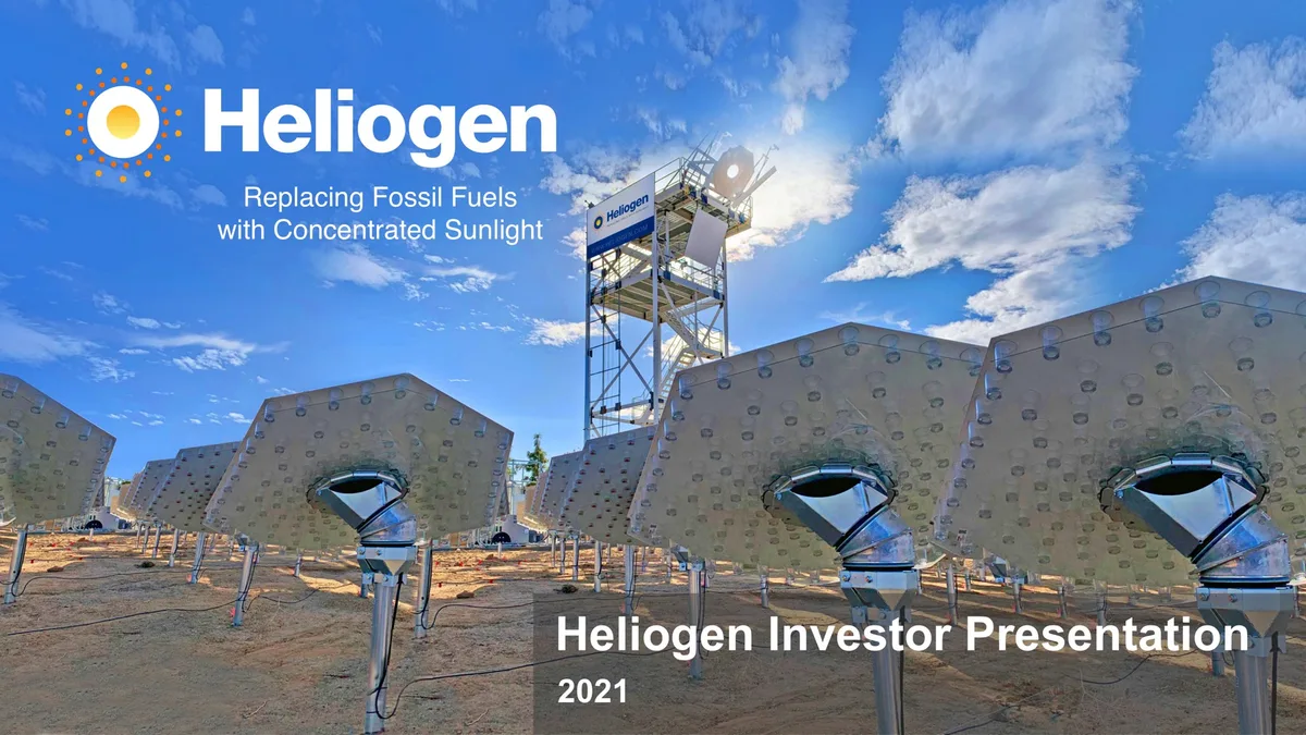 Heliogen | SPAC Presentation Deck | 27 slides · slide 1