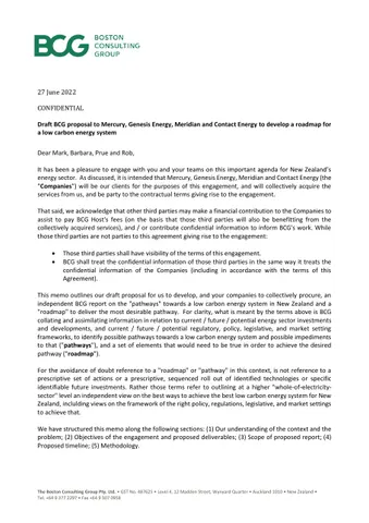 Draft BCG proposal Mercury Genesis Energy
