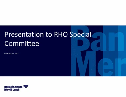 Bank of America | Investment Banking Pitch Book | 20 slides