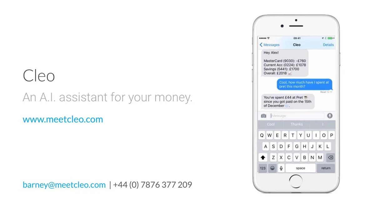 Cleo Investor Deck Seed Shared · slide 1