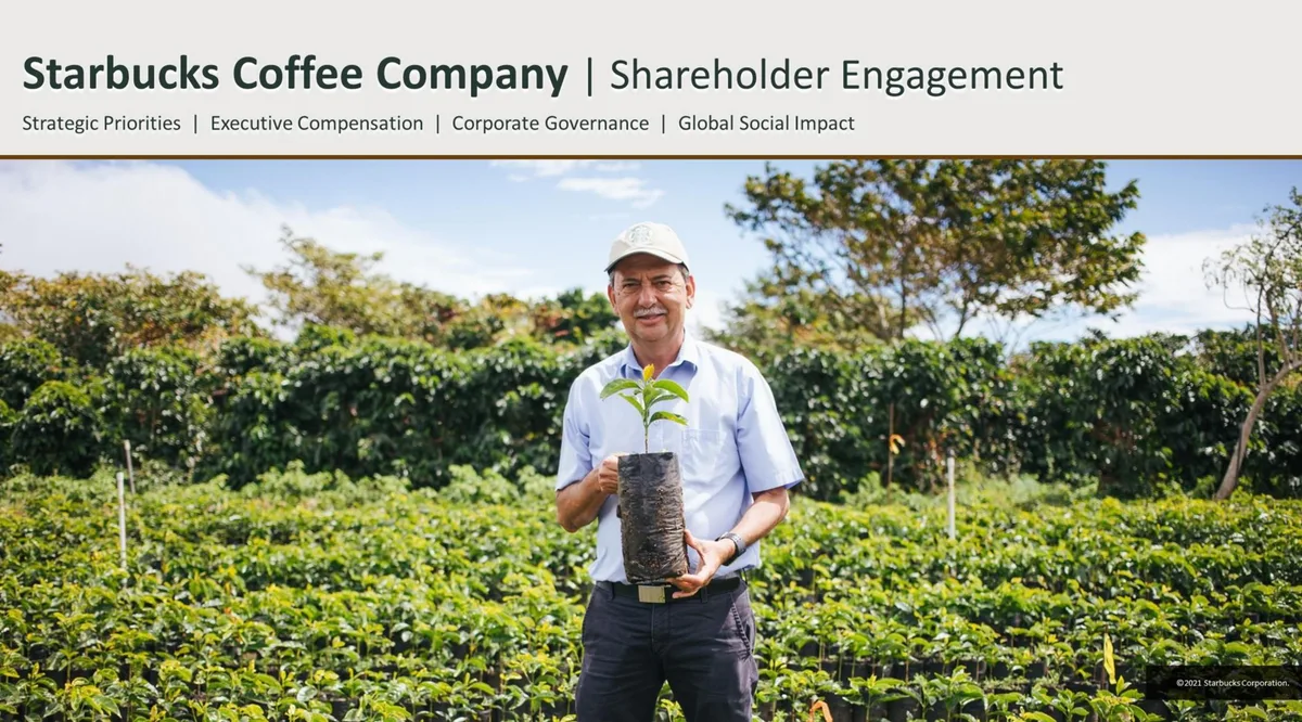 Starbucks | Shareholder Engagement Presentation Deck | 23 slides · slide 1