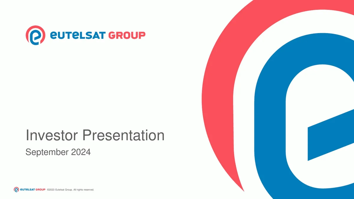 Eutelsat | Investor Presentation Deck | 55 slides · slide 1