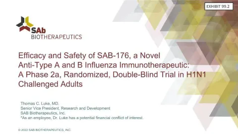 SAB Biotherapeutics | Results Presentation Deck | 12 slides