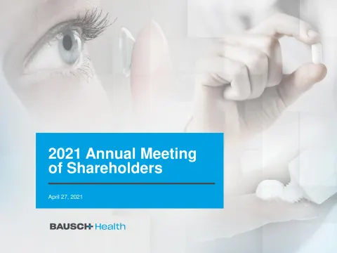 Bausch Health Companies | Shareholder Engagement Presentation Deck | 18 slides