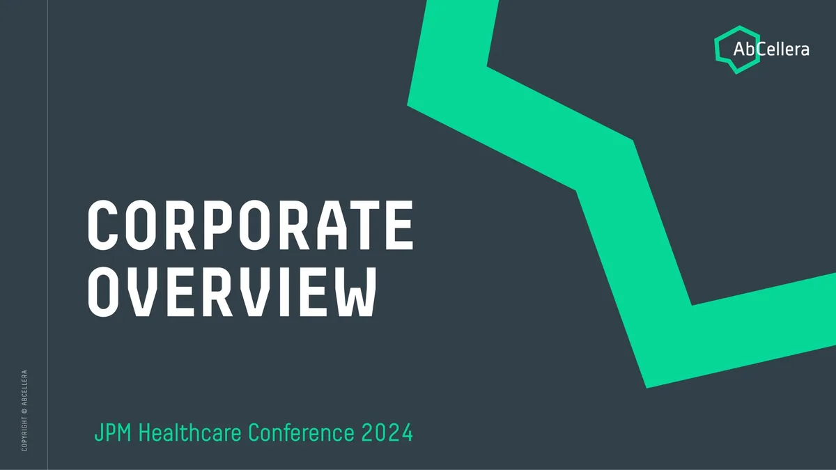 AbCellera | Investor Conference Presentation Deck | 14 slides · slide 1
