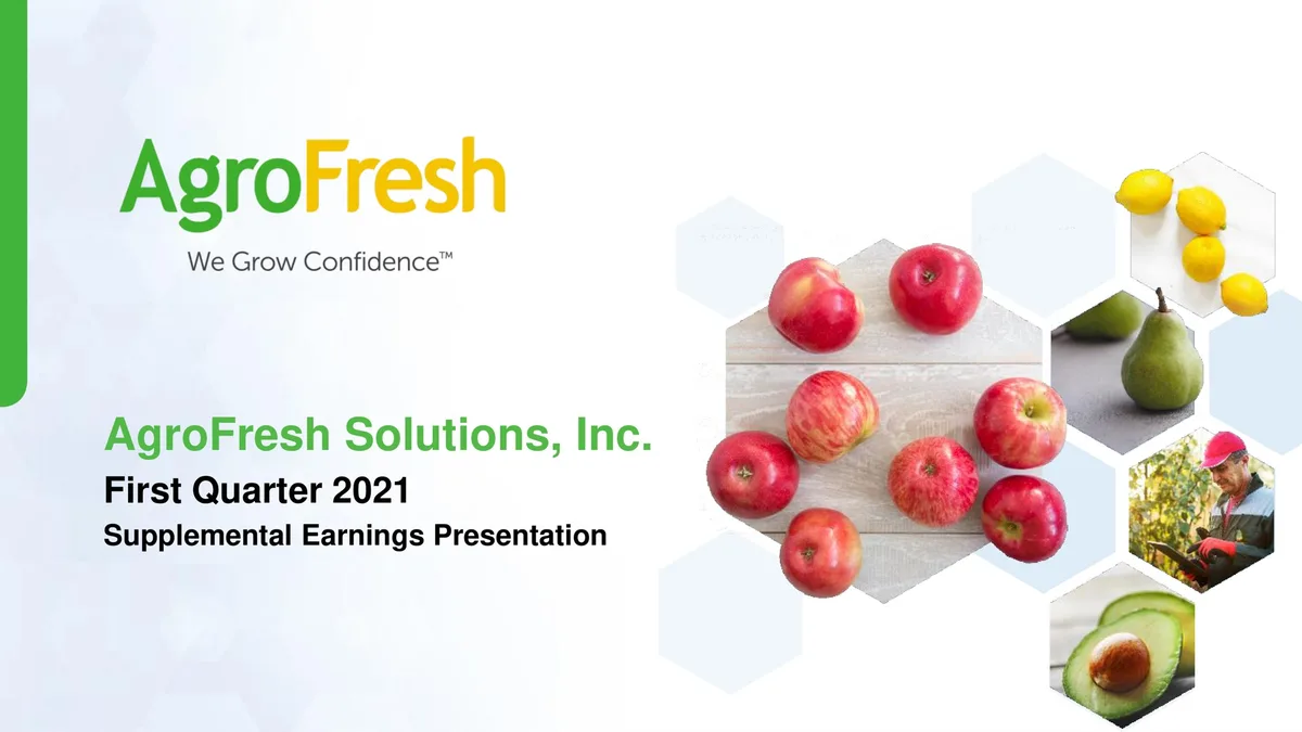 AgroFresh | Results Presentation Deck | 16 slides · slide 1