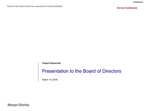 Morgan Stanley | Investment Banking Pitch Book | 35 slides