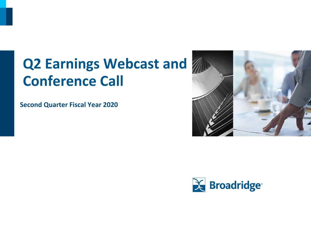 Broadridge Financial Solutions | Results Presentation Deck | 21 slides · slide 1