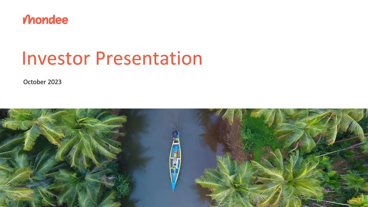 Mondee | Investor Presentation Deck | 36 slides · slide 1