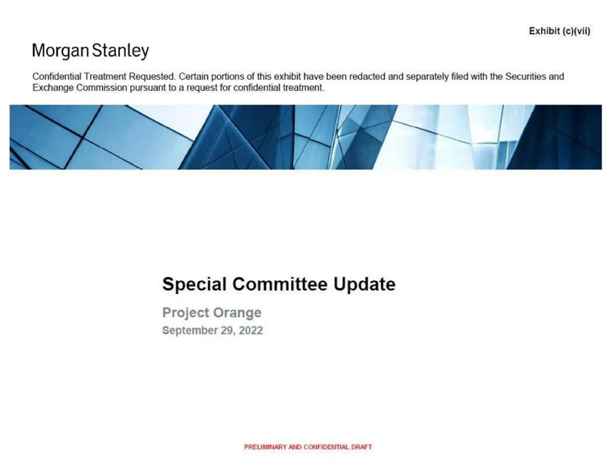 Includes standard regulatory filing disclaimer regarding confidential treatment.