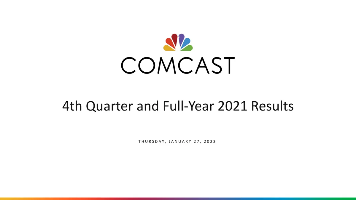 Comcast | Results Presentation Deck | 13 slides · slide 1