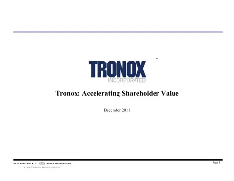 Tronox Incorporated (TROX)