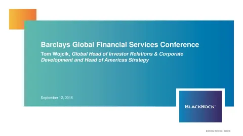 BlackRock | Investor Conference Presentation Deck | 17 slides