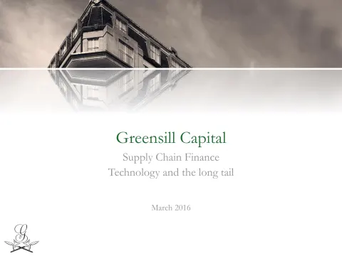 Greensill Capital | Investor Presentation Deck | 17 slides