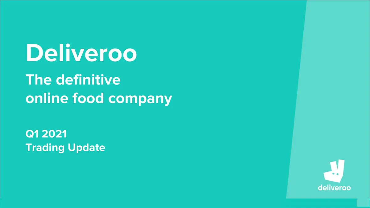 Deliveroo | Results Presentation Deck | 11 slides · slide 1