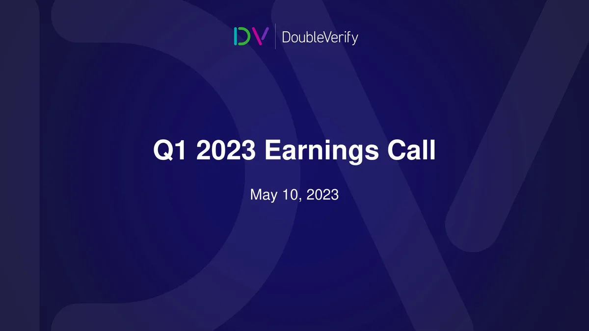 DoubleVerify | Results Presentation Deck | 12 slides · slide 1