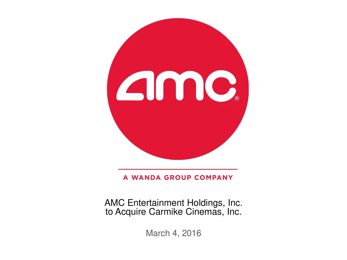 AMC | Mergers and Acquisitions Presentation Deck | 13 slides · slide 1
