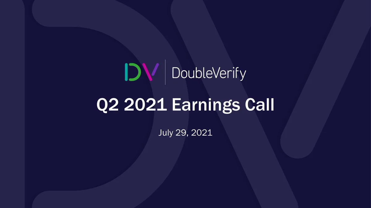 DoubleVerify | Results Presentation Deck | 13 slides · slide 1