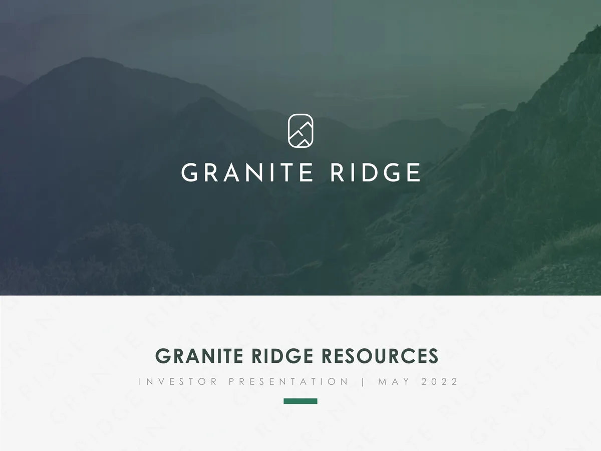 Granite Ridge | SPAC Presentation Deck | 30 slides · slide 1