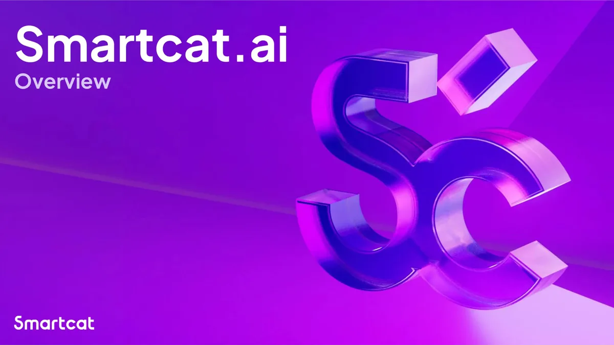 Pitch deck: AI translation startup Smartcat's Series C · slide 1