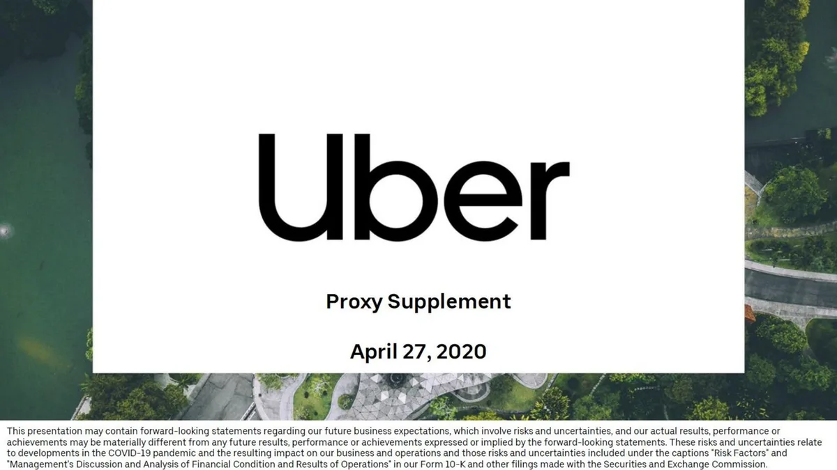 Uber | Shareholder Engagement Presentation Deck | 14 slides · slide 1