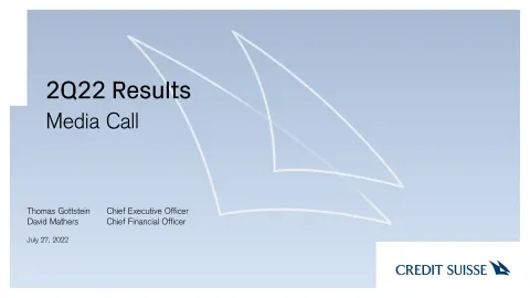 Credit Suisse | Results Presentation Deck | 25 slides