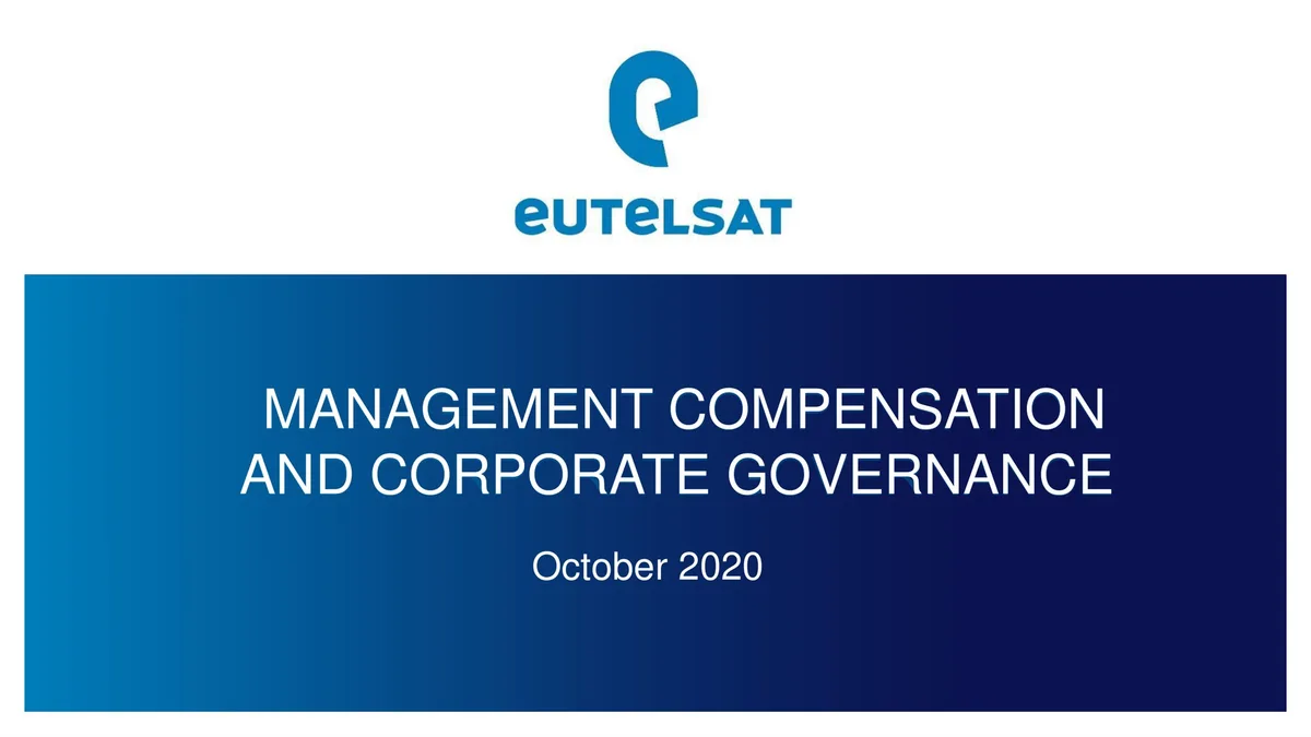 Eutelsat | ESG Presentation Deck | 31 slides · slide 1